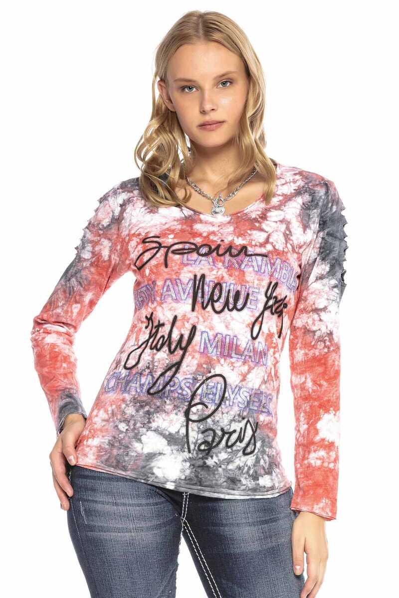 WL241 Yırtık Omuz Detaylı Ince  KadınSweatshirt