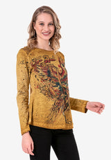 WL307 Pheonix Hardal Renk İnce Sweatshirt