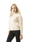 WP262 Women's Knit Sweater – Ribbed Sweater with Stand-Up Collar & Relaxed Fit