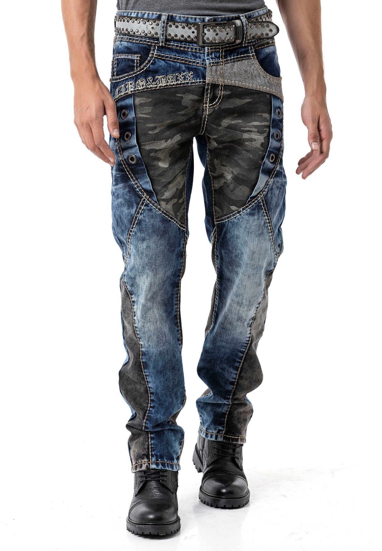 Regular Fit Yıkamalı Denim Jean Pantolon Mavi Erkek Jean CD894