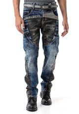 Regular Fit Yıkamalı Denim Jean Pantolon Mavi Erkek Jean CD894