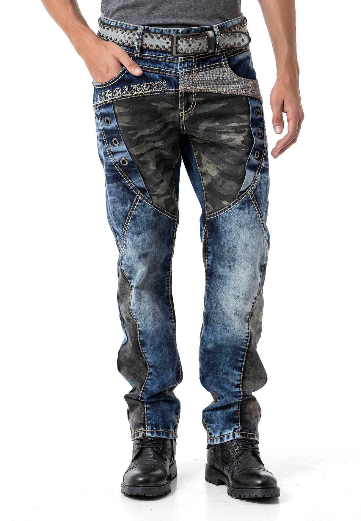 Regular Fit Yıkamalı Denim Jean Pantolon Mavi Erkek Jean CD894