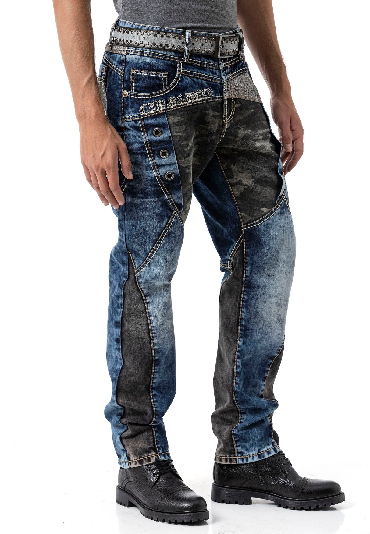 Regular Fit Yıkamalı Denim Jean Pantolon Mavi Erkek Jean CD894