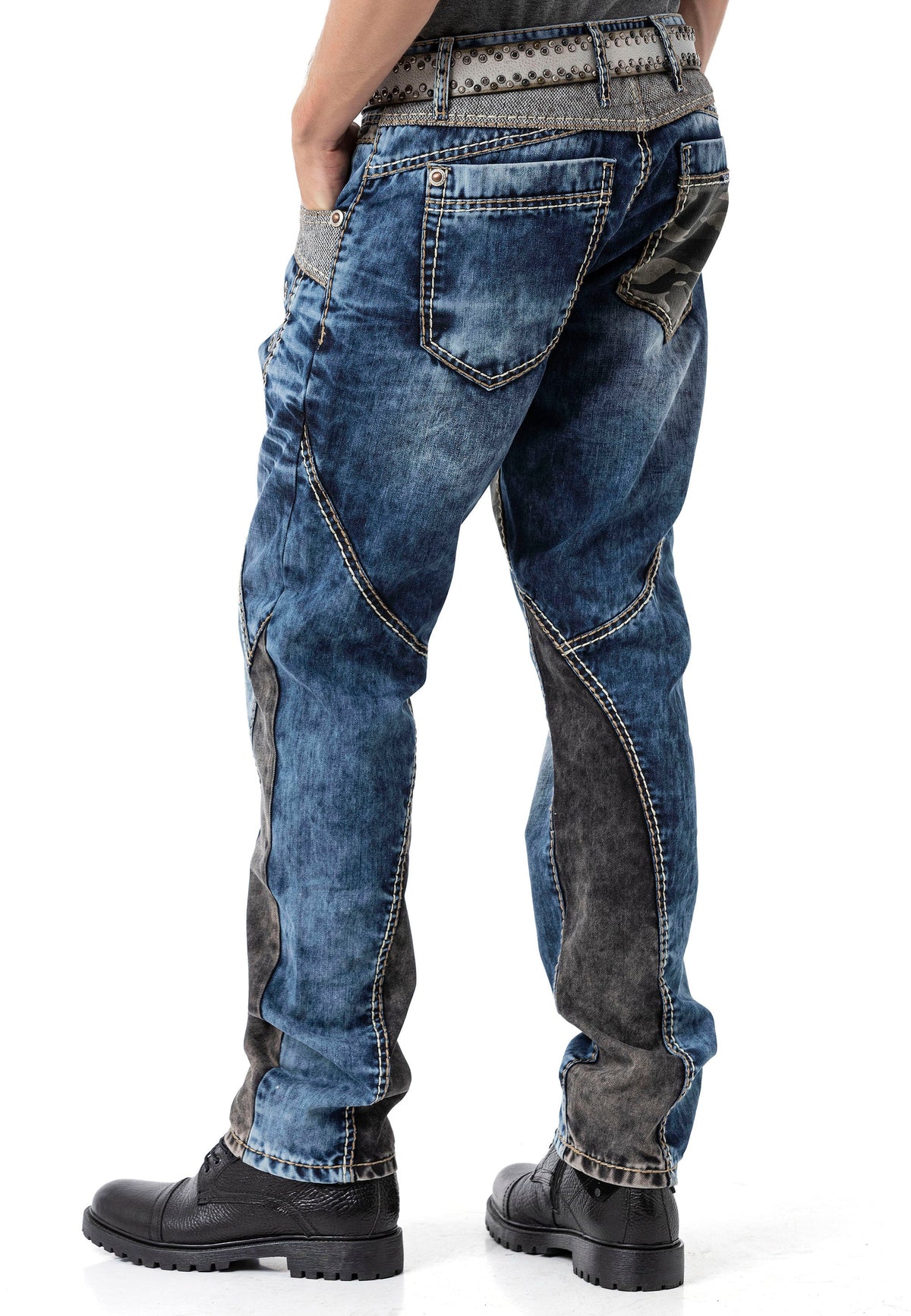 Regular Fit Yıkamalı Denim Jean Pantolon Mavi Erkek Jean CD894