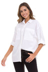WH125 Uzun  Oversize  Kadın Gömlek