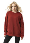 WL371 Kadın Büyük Beden Sweatshirt – Dokulu desen ve dikiş detaylarına sahip bol kesim kazak