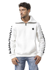 CL605 Erkek Yarım Fermuarlı Sweatshirt "LEGENDARY" Kol Baskılı ve Göğüs Logolu Kazak