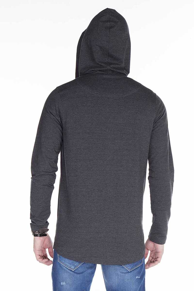 CL238 Armalı Kapşonlu Uzun Erkek Sweatshirt