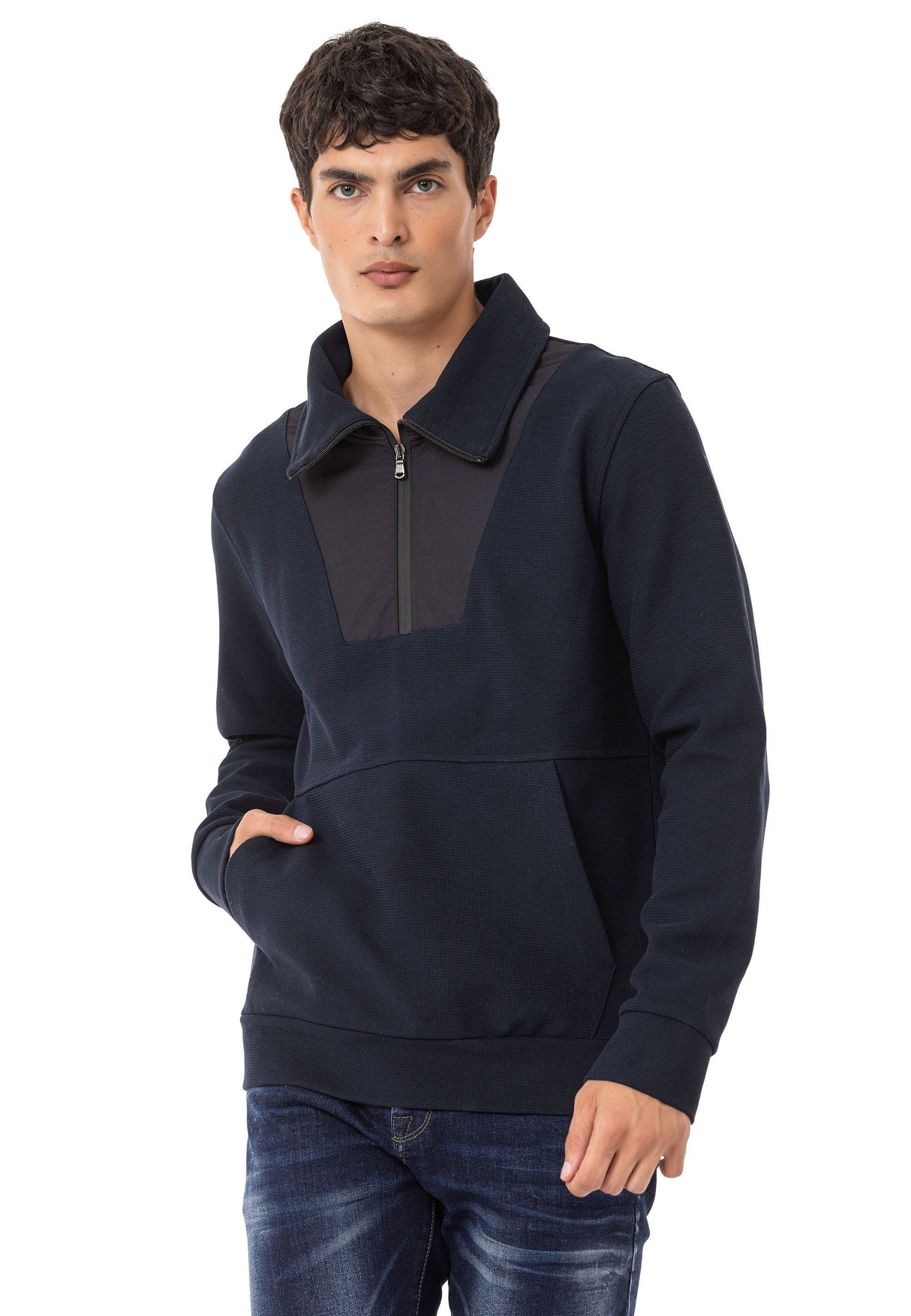 CL555 Erkek Basic Zip Hoodie