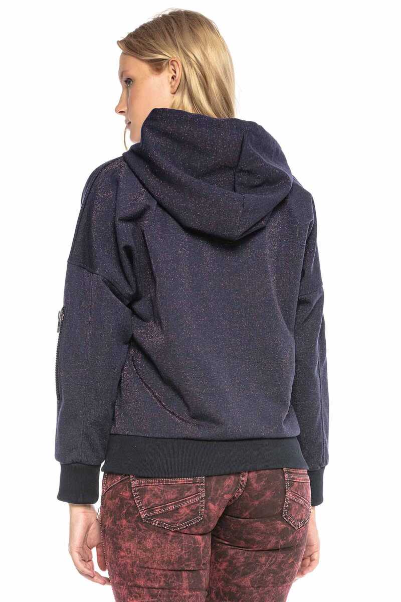 WL246 Kabartmalı Kapşonlu Kadın Sweatshirt