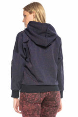 WL246 Kabartmalı Kapşonlu Kadın Sweatshirt