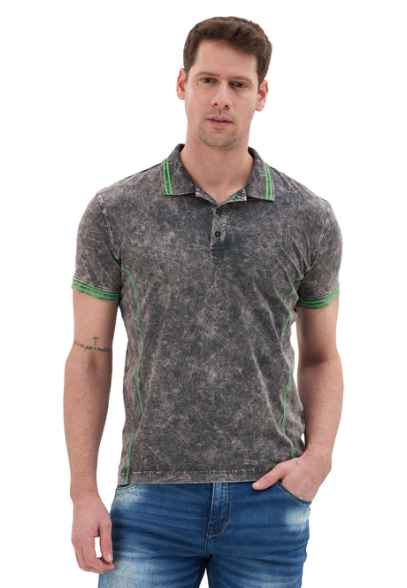 Erkek Polo Yaka Tişört Vintage Yıkamalı Regular Fit CT852