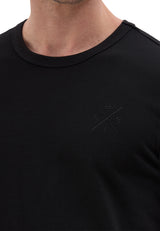 Erkek Siyah Basic Bisiklet Yaka Slim Fit Tişört CT854
