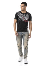 CT809 Erkek T-Shirt – Dikkat Çekici Ön Baskı & Modern Streetwear Tarzı