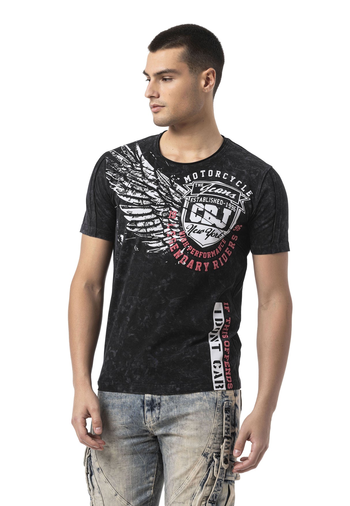 CT809 Erkek T-Shirt – Dikkat Çekici Ön Baskı & Modern Streetwear Tarzı