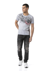 CT809 Erkek T-Shirt – Dikkat Çekici Ön Baskı & Modern Streetwear Tarzı