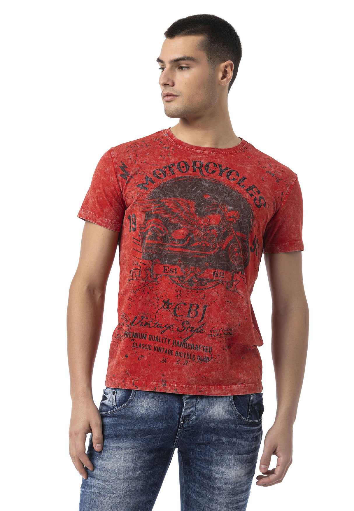 CT813 Erkek T-Shirt – Modern Baskılı, Rahat Kesim, Yumuşak Dokulu Günlük Üst