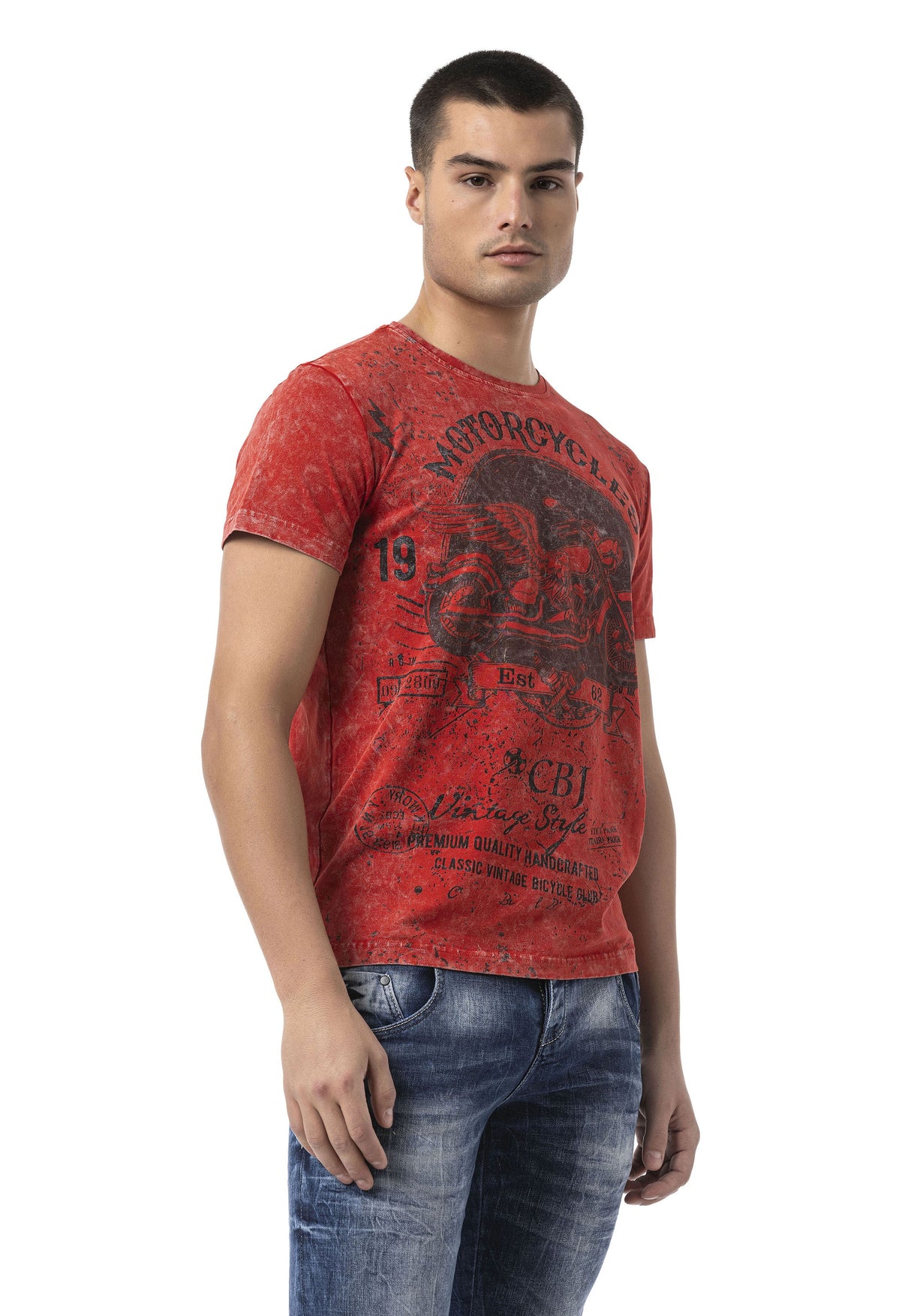 CT813 Erkek T-Shirt – Modern Baskılı, Rahat Kesim, Yumuşak Dokulu Günlük Üst