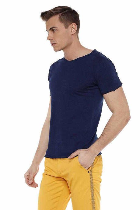 CT525 Sökük Detaylı Slim Fit Basic Erkek Tişört