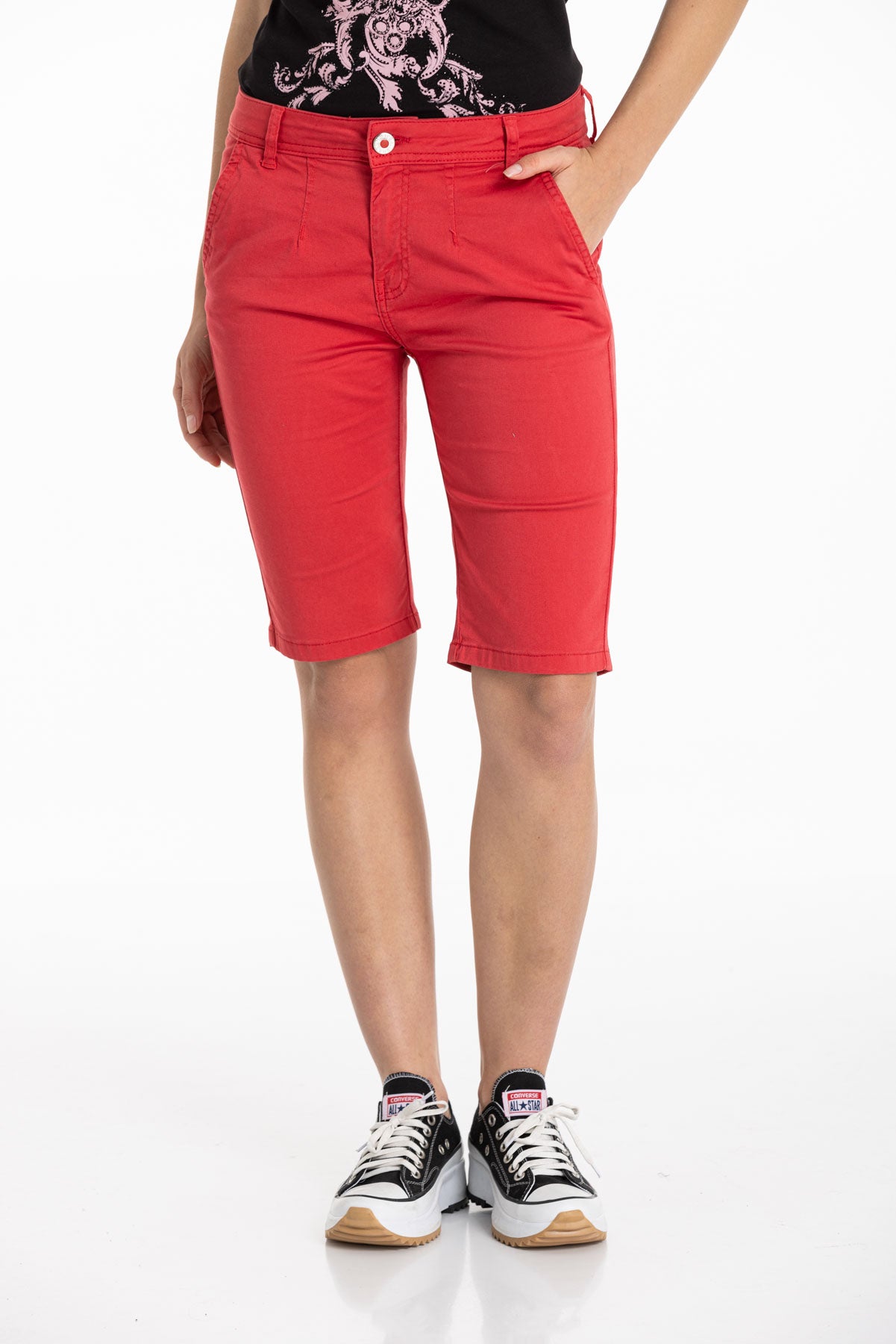 Kadın Bermuda Şort Slim Fit Pamuklu Casual Yazlık Kadın Şort WK186