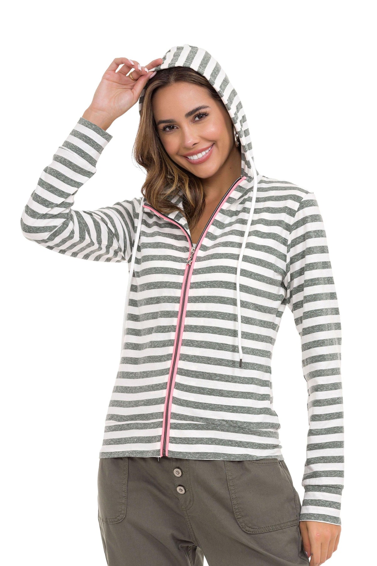 WL348  Kadın Zip Sweatshirt