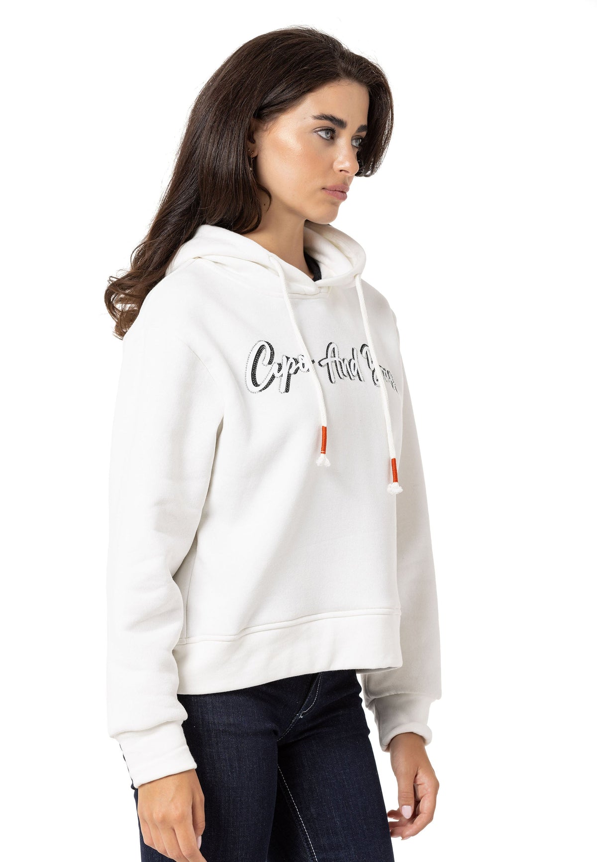 Kadın Basic Grafik Baskılı Uzun Kollu Sweatshirt WL351