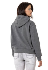 Kadın Basic Grafik Baskılı Uzun Kollu Sweatshirt WL351