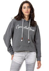 Kadın Basic Grafik Baskılı Uzun Kollu Sweatshirt WL351