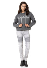 Kadın Basic Grafik Baskılı Uzun Kollu Sweatshirt WL351