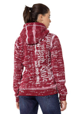 Kadın Grafik Baskılı Kapüşonlu Fermuarlı Sweatshirt WL352