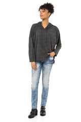 Kadın Modern Tasarımlı Uzun Kollu Günlük Sweatshirt WL357
