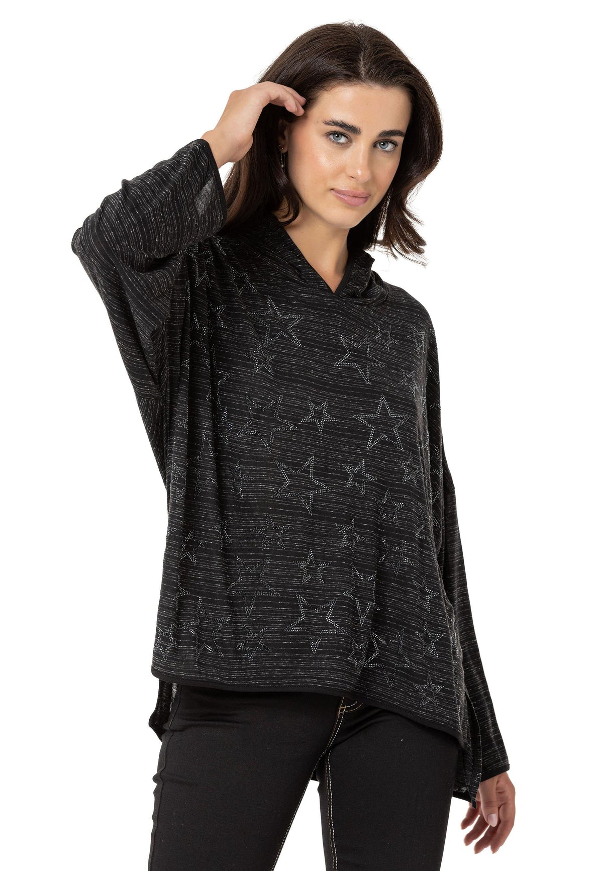 Kadın Modern Tasarımlı Uzun Kollu Günlük Sweatshirt WL357