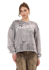 Kadın Modern Tasarımlı Günlük Uzun Kollu Sweatshirt WL375