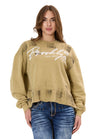 Kadın Modern Tasarımlı Günlük Uzun Kollu Sweatshirt WL375