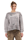 Kadın Modern Tasarımlı Günlük Uzun Kollu Sweatshirt WL375