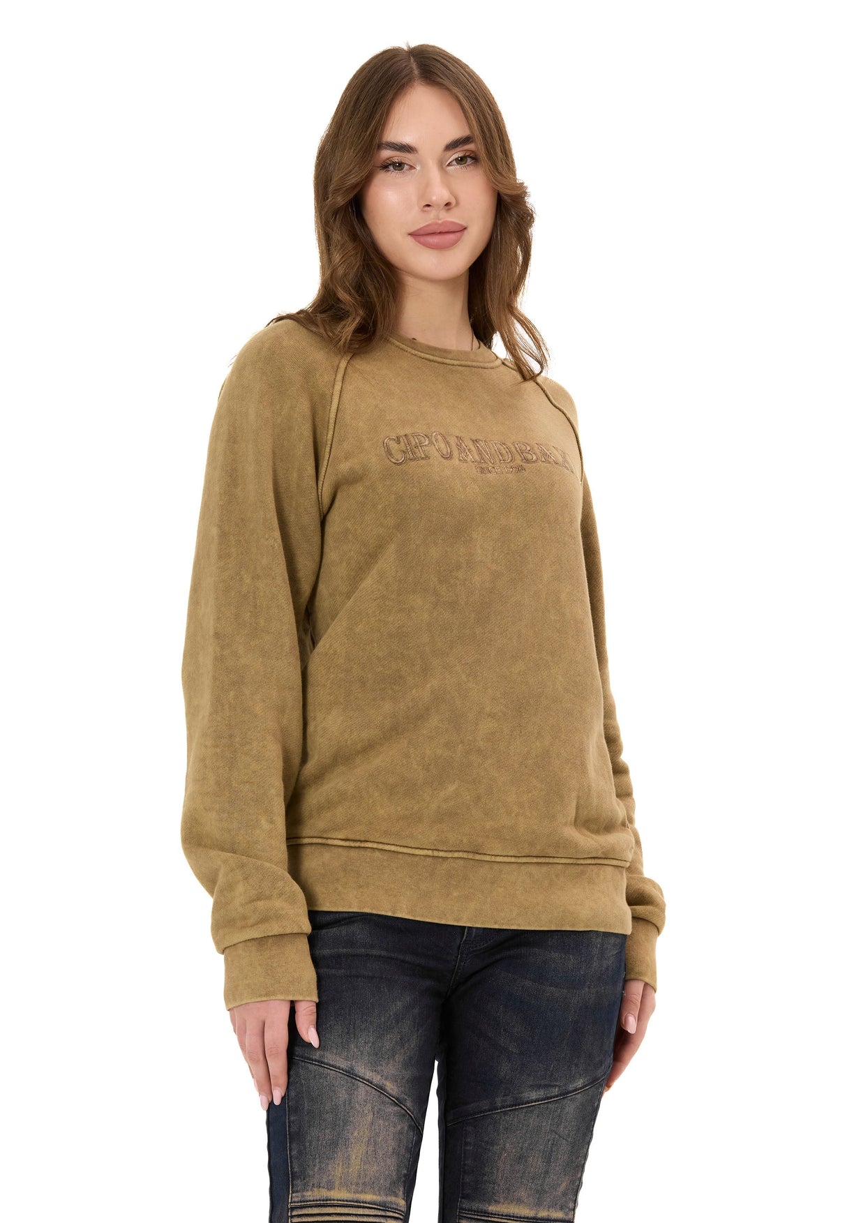 Kadın Sweatshirt Modern Tasarımlı Uzun Kollu Günlük Sweatshirt WL381