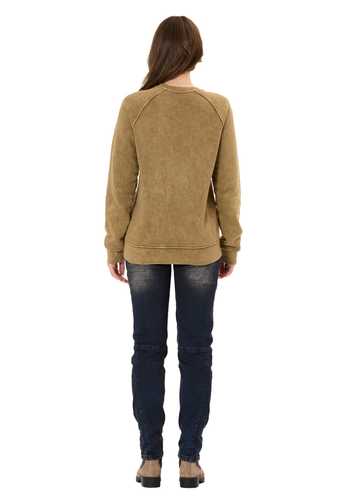 Kadın Sweatshirt Modern Tasarımlı Uzun Kollu Günlük Sweatshirt WL381