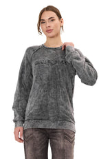 Kadın Sweatshirt Modern Tasarımlı Uzun Kollu Günlük Sweatshirt WL381