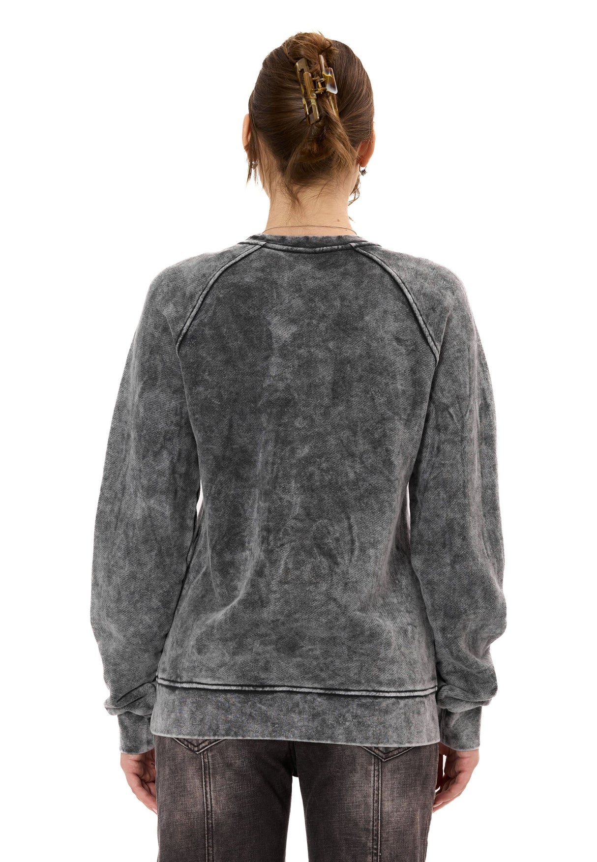 Kadın Sweatshirt Modern Tasarımlı Uzun Kollu Günlük Sweatshirt WL381