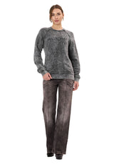 Kadın Sweatshirt Modern Tasarımlı Uzun Kollu Günlük Sweatshirt WL381