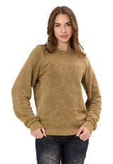 Kadın Sweatshirt Modern Tasarımlı Uzun Kollu Günlük Sweatshirt WL381