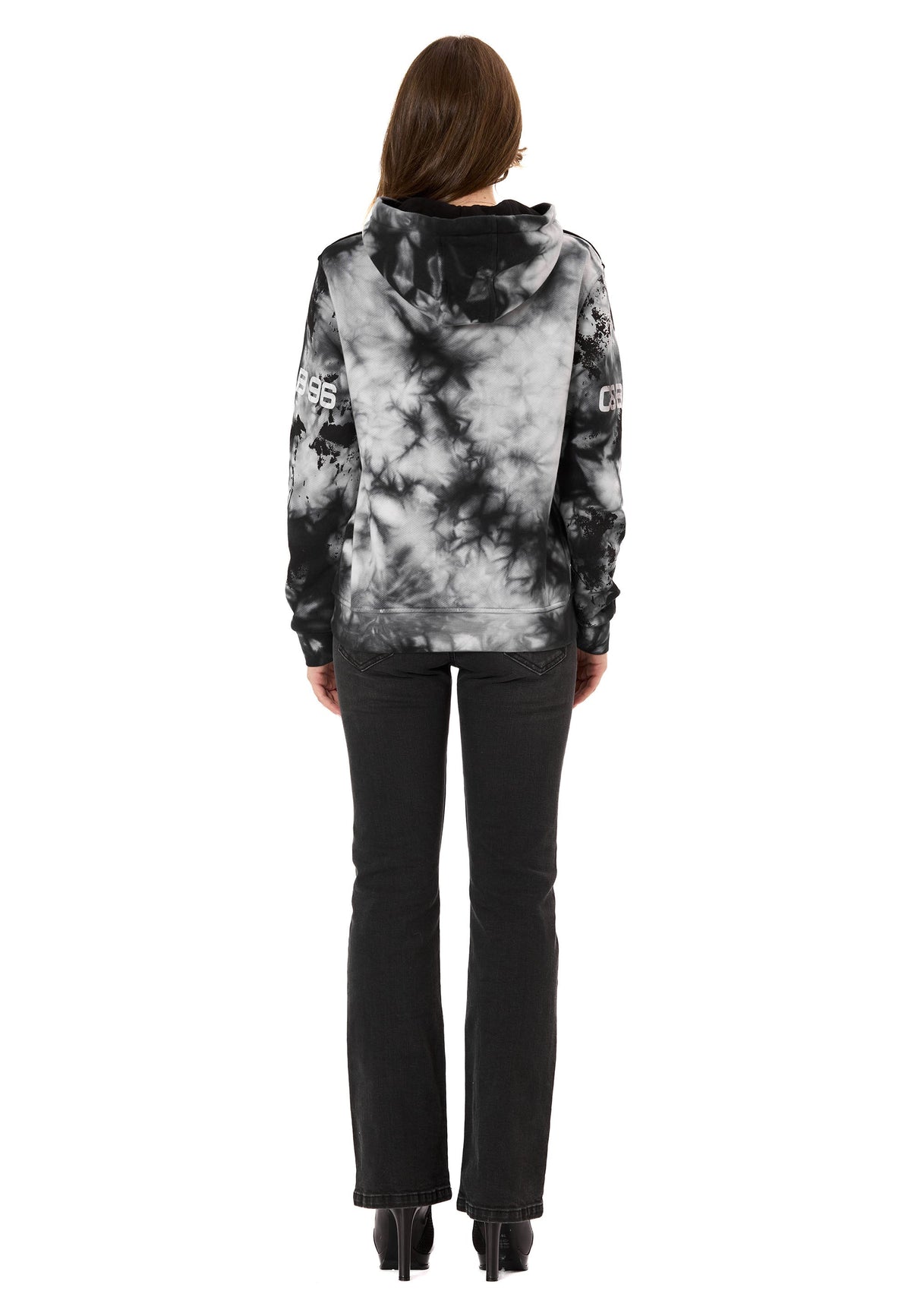 Kadın Kapüşonlu Sweatshirt – Batik desenli WL382