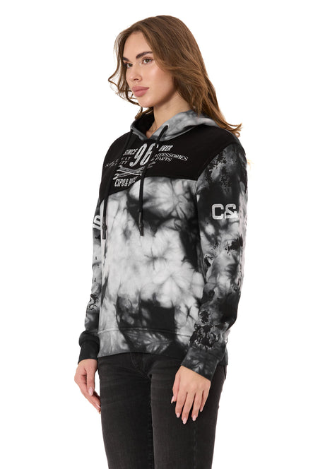 Kadın Kapüşonlu Sweatshirt – Batik desenli WL382