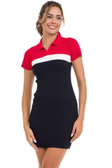 Kadın Polo Yaka Örme Mini Triko Elbise - WP256
